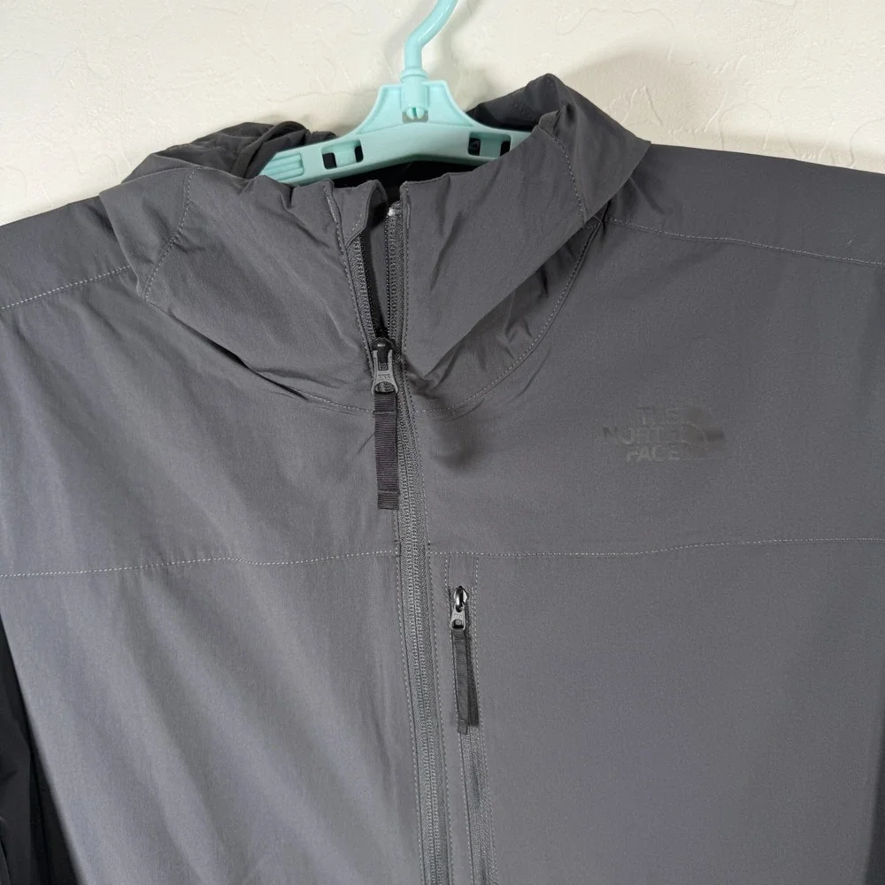 The North Face Jacket Mens XL Gray Dome 2 Stretch Windwall Windbreaker Outdoor